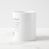 Matthew 6:33 Seek Ye First Floral Scripture Jumbo-Tasse (Vorderseite)