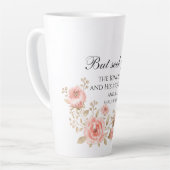 Matthew 6:33 Seek Ye First Floral Scripture Milchtasse (Linke Ecke)