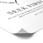 Matthew 6:33 Seek zuerst das Königreich Gottes Poster (Ecke)