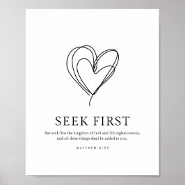 Matthew 6:33 Seek zuerst das Königreich Gottes Poster