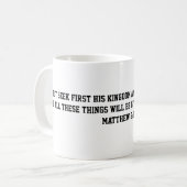 Matthew-6:33-Tasse Kaffeetasse (Vorderseite Links)