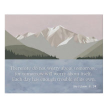 Matthew 6:34 Bibel Verse Landschaftlicher Naturber
