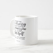 Matthew 6:34 Bibelverse Kaffeetasse (Vorderseite Links)