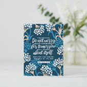 Matthew 6:34 Bibelverse Postkarte (Stehend Vorderseite)