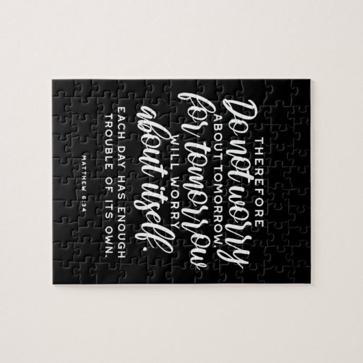 Matthew 6:34 Bibelverse Puzzle (Horizontal)