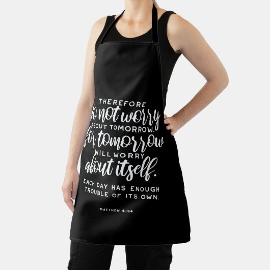 Matthew 6:34 Bibelverse Schürze (InSitu)