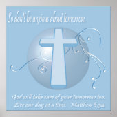 Matthew 6:34 Bible Verse Poster (Vorne)