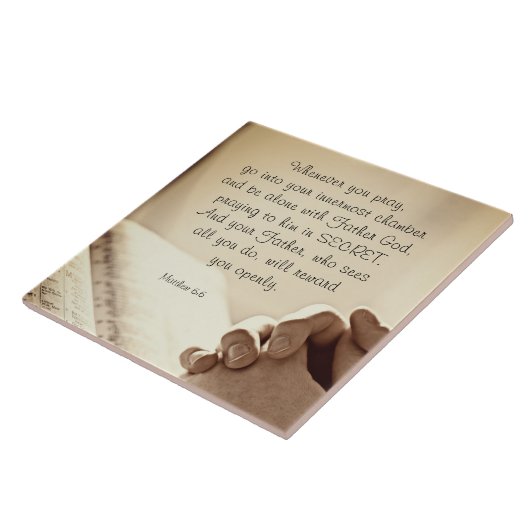 Matthew 6:6 Wenn du Christliche Verse betest Fliese (Seite)