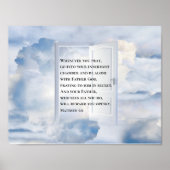 Matthew 6:6 Wenn du Christliche Verse betest Poster (Vorne)