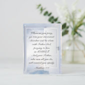 Matthew 6:6 Wenn du Christliche Verse betest Postkarte (Stehend Vorderseite)