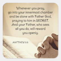 Matthew 6:6 Wenn du Christliche Verse betest
