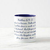 Matthew 6:9-13 Bibelverse, 11 oz Kaffee Tasse (Zentrum)