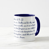 Matthew 6:9-13 Bibelverse, 11 oz Kaffee Tasse (VorderseiteRechts)