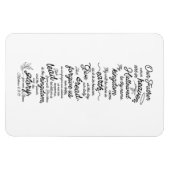 Matthew 6:9-13 Das Vers der Gebetsbibel des Herrn Magnet (Horizontal)