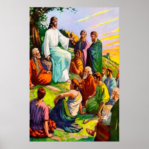 Matthew 6 Jesus lehrt seine Anhänger Poster