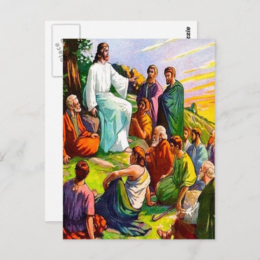 Matthew 6 Jesus lehrt seine Anhänger Postkarte (Vorne/Hinten)