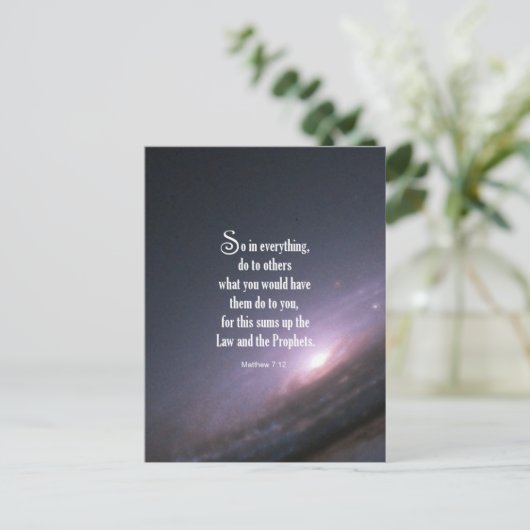Matthew 7:12 postkarte (Stehend Vorderseite)