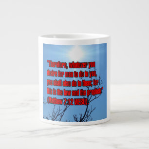 Matthew 7:12 WEBU-Tasse Jumbo-Tasse