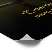 Matthew 7:13-14 Christlich Bibelverse-Poster Poster (Ecke)