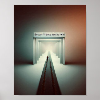 Matthew 7:13-14: "Durch das schmale Tor gelangen Poster