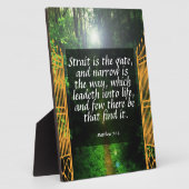 Matthew 7:14 fotoplatte (Seite)