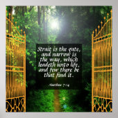 Matthew 7:14 poster (Vorne)