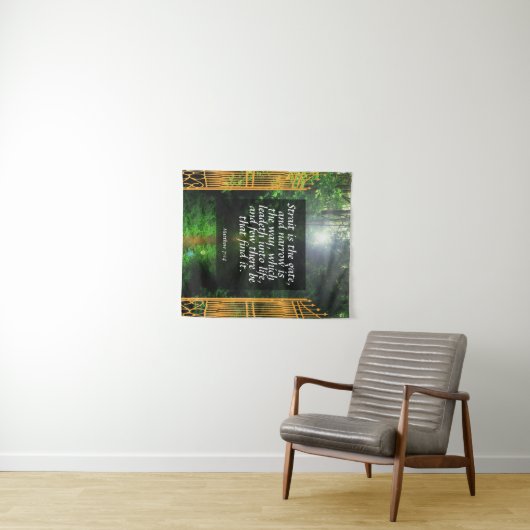 Matthew 7:14 wandteppich (Beispiel (Horizontal))