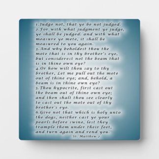 Matthew 7:1-6 fotoplatte