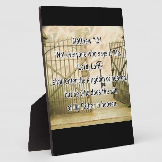 Matthew 7:21 fotoplatte (Seite)