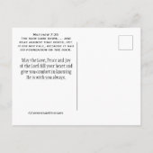 Matthew 7:24-25 Gebaut sein Haus auf dem Felsen, B Postkarte (Rückseite)