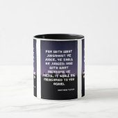 Matthew 7:2 KJV Bible Verse Pic Zwei-Tone-Tasse Tasse (Zentrum)