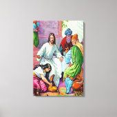 Matthew 7:36-50 Jesus vergibt die Sünden der Frau Leinwanddruck (Vorderseite)