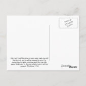 Matthew 7:7-8 Apple-Postkarte Postkarte (Rückseite)