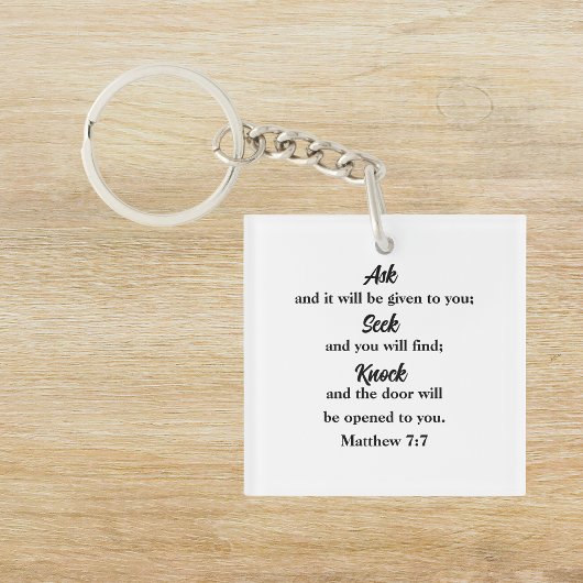 Matthew 7:7 Bibelverse Christlich Schlüsselanhänger