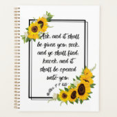 Matthew 7:7 Bible Verse Calendar Planner Planer (Vorderseite)