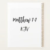 Matthew 7:7 Bible Verse Calendar Planner Planer (Rückseite)
