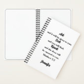 Matthew 7:7 Bible Verse Individuelle Name Sketchbo Notizblock (Innen)