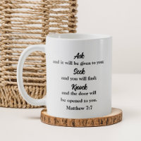 Matthew 7:7 Frag Seek Knock Christlich