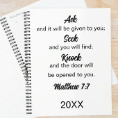 Matthew 7:7 Fragen Seek Knock Bible Verse Planer