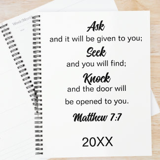 Matthew 7:7 Fragen Seek Knock Bible Verse Planer
