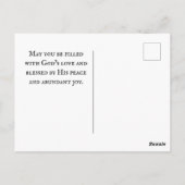 Matthew 7:7, Gefragt, und es wird gegeben Postkarte (Rückseite)