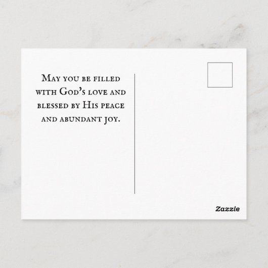 Matthew 7:7, Gefragt, und es wird gegeben Postkarte (Rückseite)