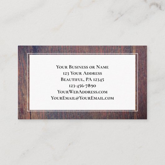 Matthew 7:7, Gefragt, und es wird gegeben Visitenkarte (Rückseite)