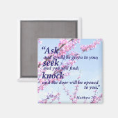 Matthew 7:7 magnet (Vorderseite/Rückseite)
