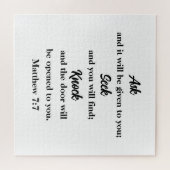 Matthew 7:7 Meditative Bibelverse Puzzle (Horizontal)