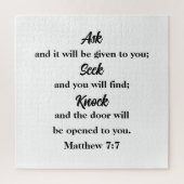 Matthew 7:7 Meditative Bibelverse Puzzle (Vertikal)