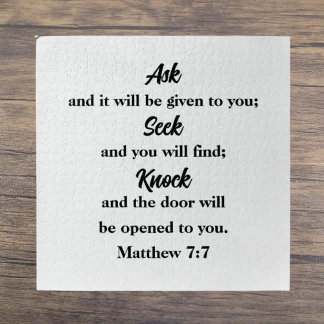 Matthew 7:7 Meditative Bibelverse Puzzle
