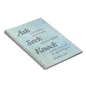 Matthew 7:7, Notebook Notizblock (Rechte Seite)