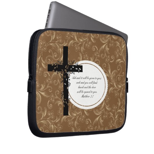 Matthew 7:7 Notebook- oder Netbook Carrier Sleeve (Vorne Rechts)