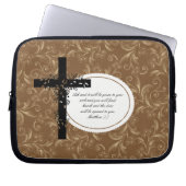 Matthew 7:7 Notebook- oder Netbook Carrier Sleeve (Vorderseite)